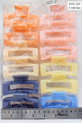 Impression Stylish Colored Plastic Hair Clutcher (Pack of 12)